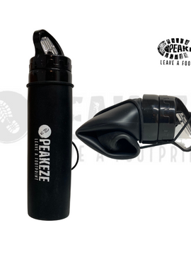 Peakeze - Brand New 600ml Food Grade Silicon Drink Bottle - Black