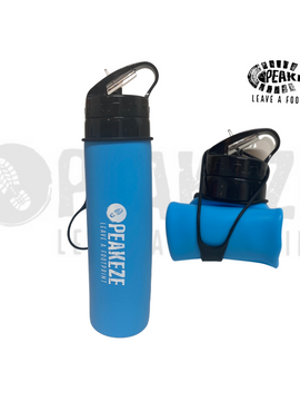 Peakeze - Brand New 600ml Food Grade Silicon Drinks Bottle - Blue