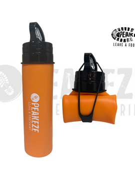 Peakeze - Brand New 600ml Food Grade Silicon Drink Bottle - Orange
