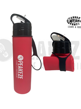 Peakeze - Brand New 600ml Food Grade Silicon Drink Bottle - Pink